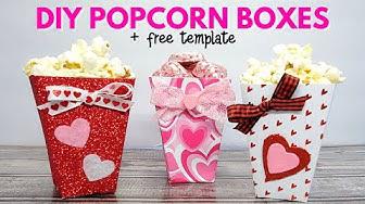 'Video thumbnail for VALENTINE PARTY FAVORS - DIY Small Popcorn Box Valentine Goodie Bags'