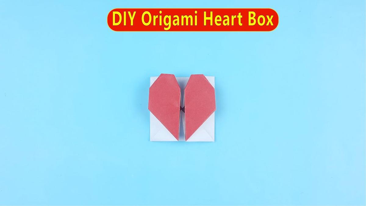 'Video thumbnail for Origami Heart Box & Envelope with Love Message - Pop-Up Heart'
