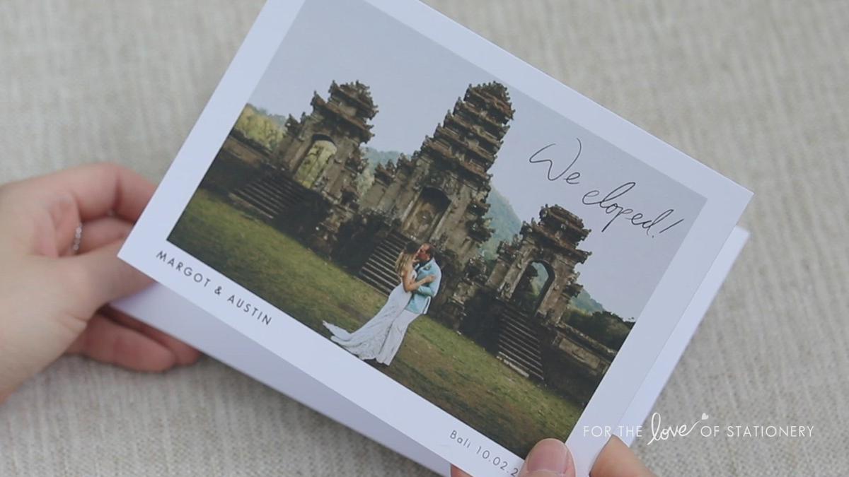'Video thumbnail for Elopement Card Ideas Wording Example'