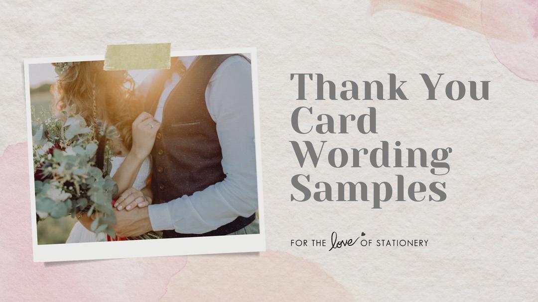 'Video thumbnail for Wedding Thank You Cards Wording Samples'