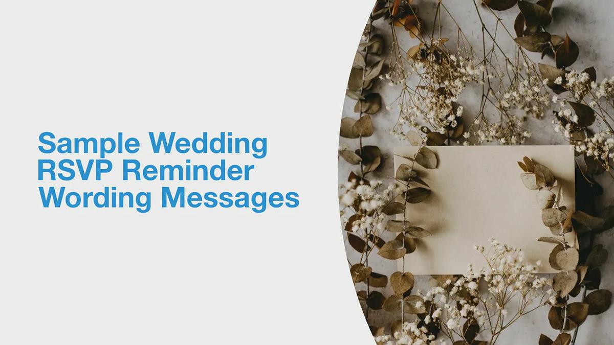 'Video thumbnail for Sample Wedding RSVP Reminder Wording Messages'