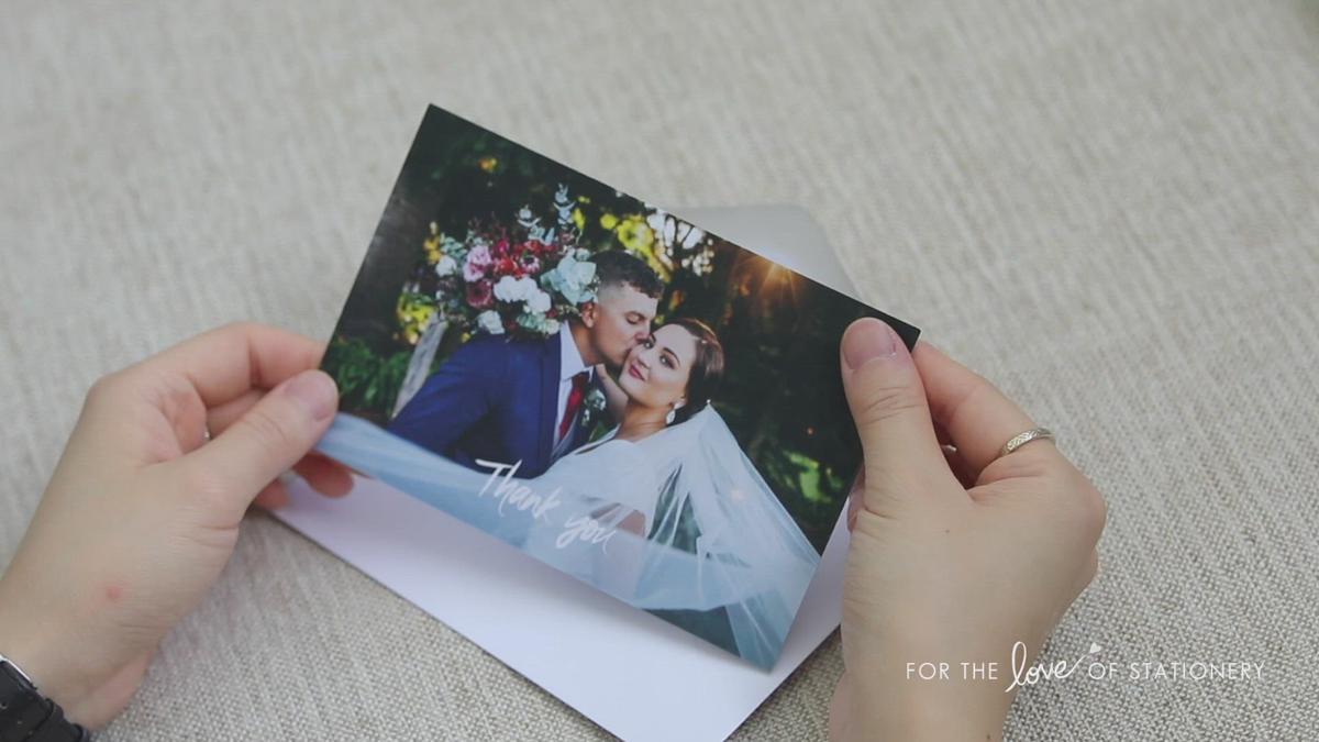 'Video thumbnail for Wedding Thank You Cards with Photos Wording Example'