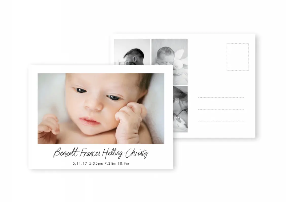 Baby Thank You Cards Baby Photo Birth Announcements For the Love of Stationery Red Rooster Photos (1)