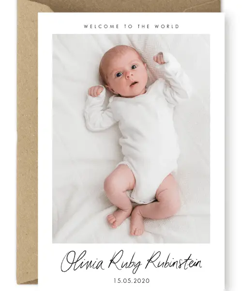 Baby Thank You Cards Birth Announcement Template For the Love of Stationery Louise Wood