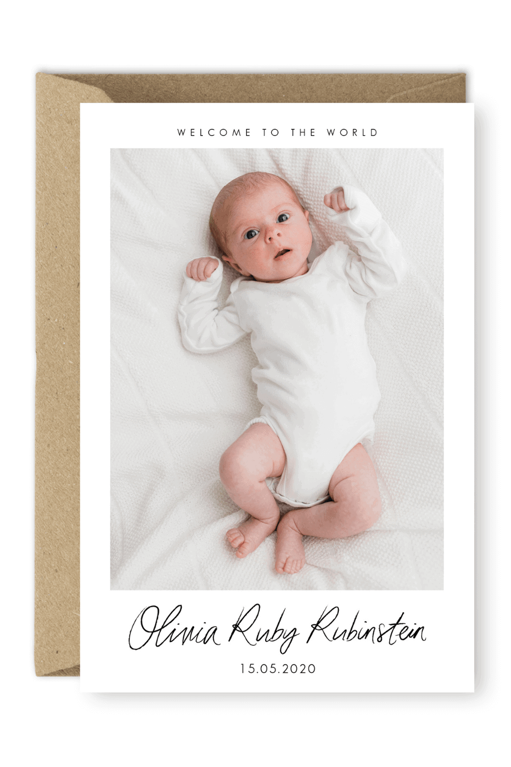 Baby Thank You Cards Birth Announcement 21. Design 21, 25 Girl or Boy Personalised 