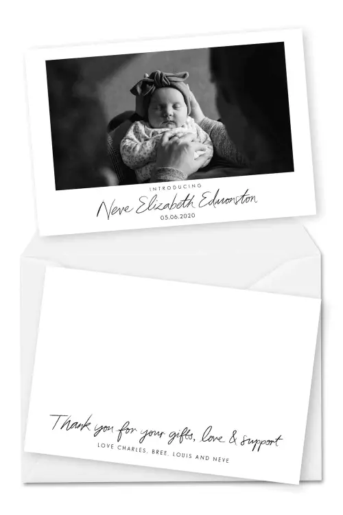 Baby Thank You Cards Newborn Birth Announcements For the Love of Stationery Jo O’Kelly Photography (1)
