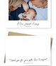 10 Personalised Thank You New Baby Birth Announcement Cards Newborn Boy or  Girl