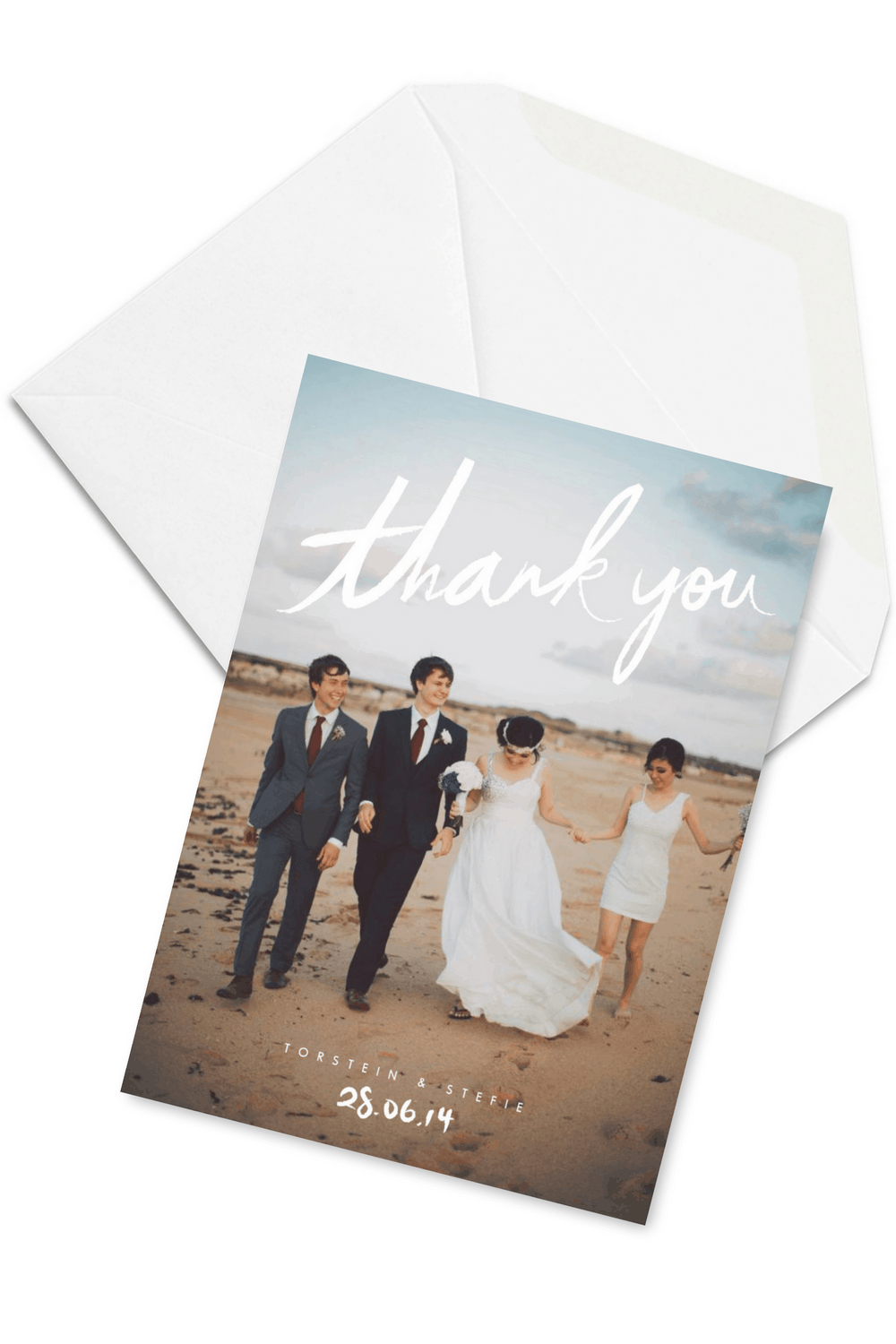 Beach Wedding Inspired Thank You Cards For the Love of Stationery Evermotion Photography