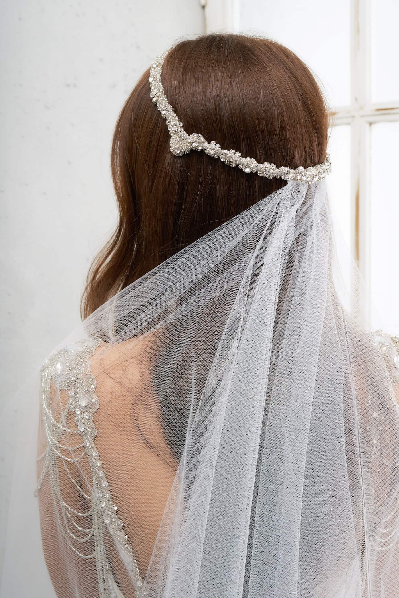 Bohemian Style Headpieces Veil Sparkle Bridal Headpiece Wedding Hair Accessories Anna Campbell SUMMER