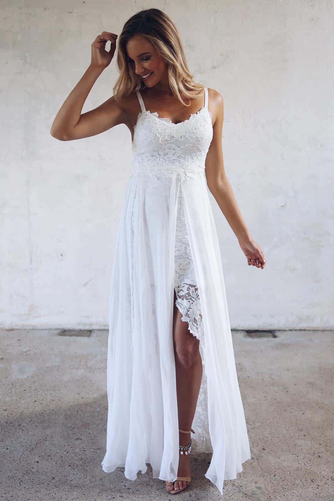 Bohemian Wedding Dress Inspiration French Lace Dress Handmade by Grace Loves Lace Hollie 2.0