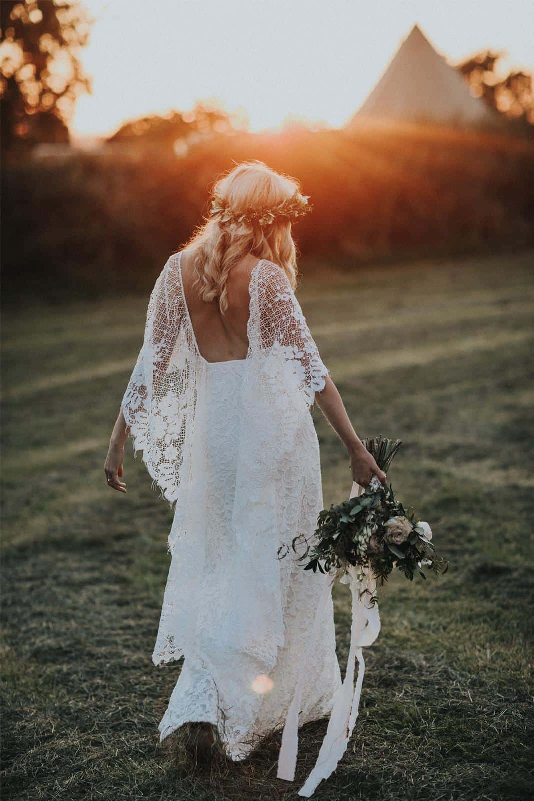 Bohemian Wedding Dress Inspiration French Lace Gowns Handmade by Grace Loves Lace Verdelle 2.0