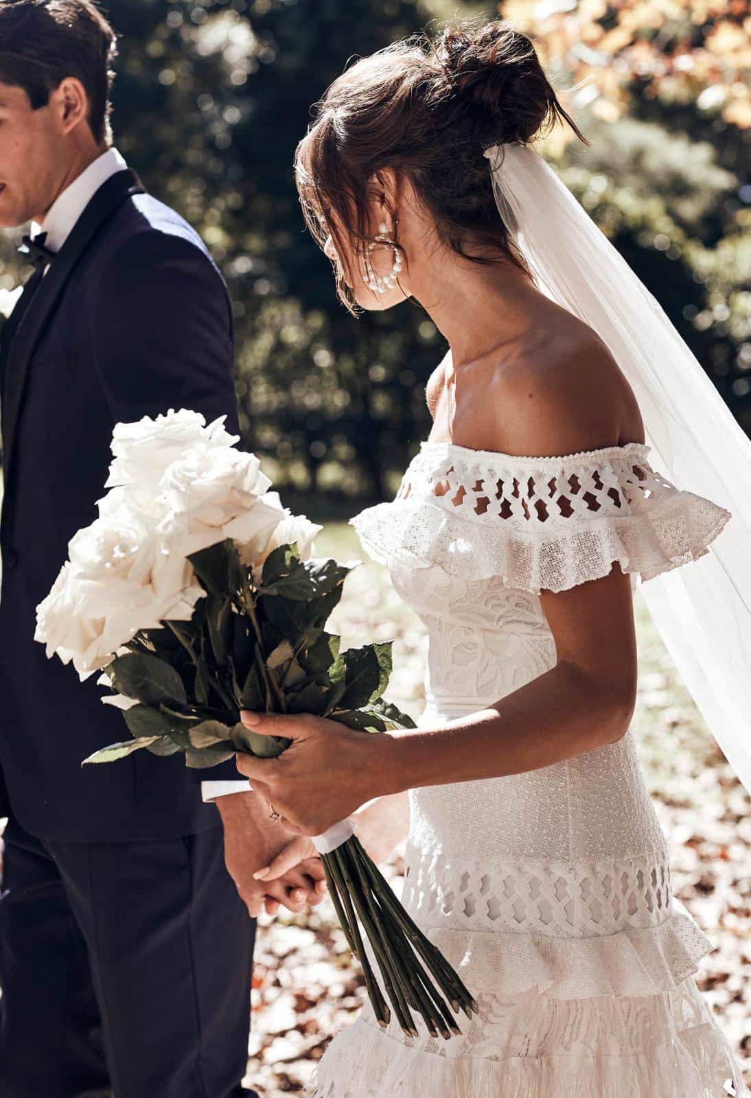 Boho Wedding Dresses Inspiration French Lace Bridal Gowns Handmade by Grace Loves Lace Coco