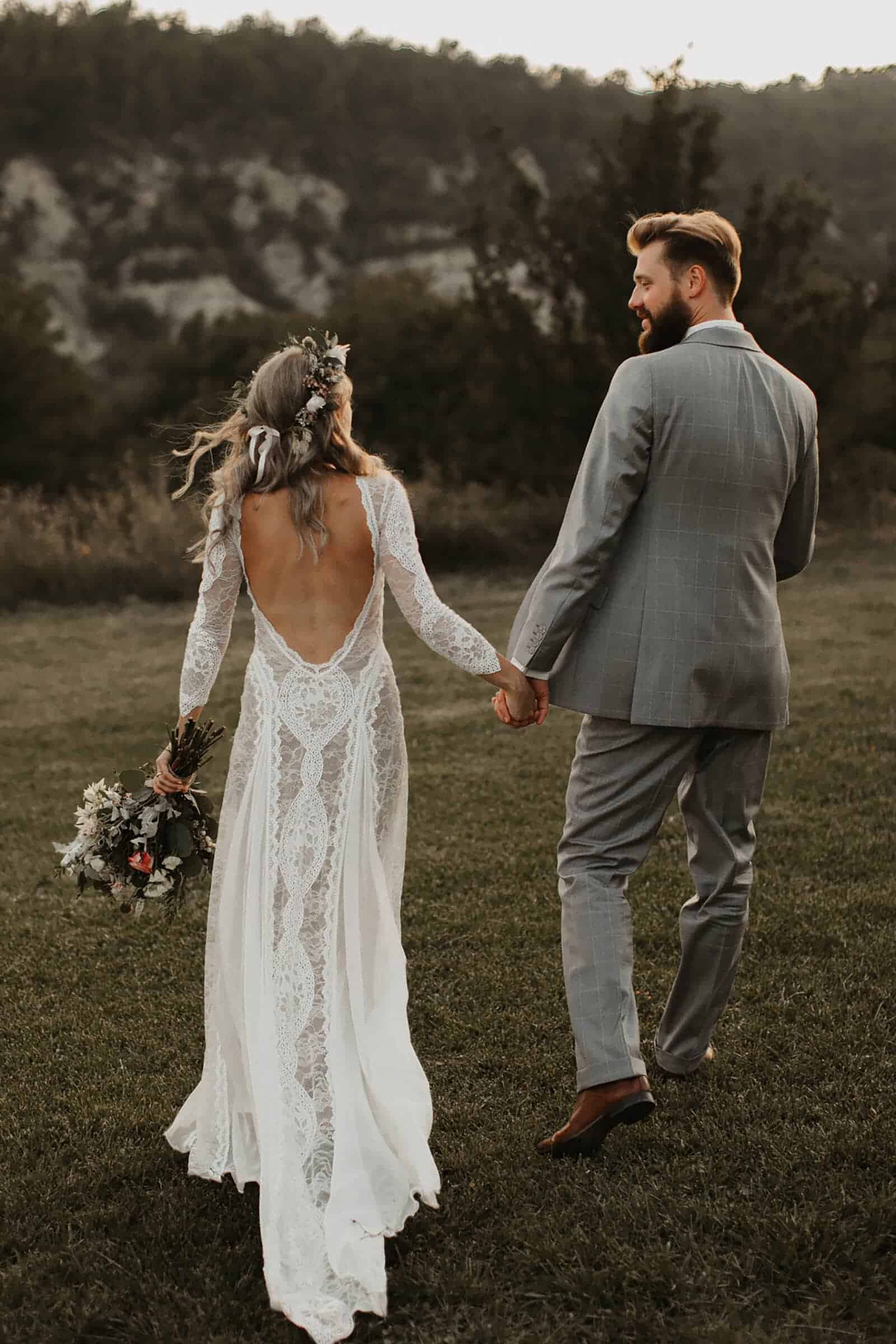 Boho Wedding Dresses with Long Sleeves Lace Hippie Inca Grace Loves Lace