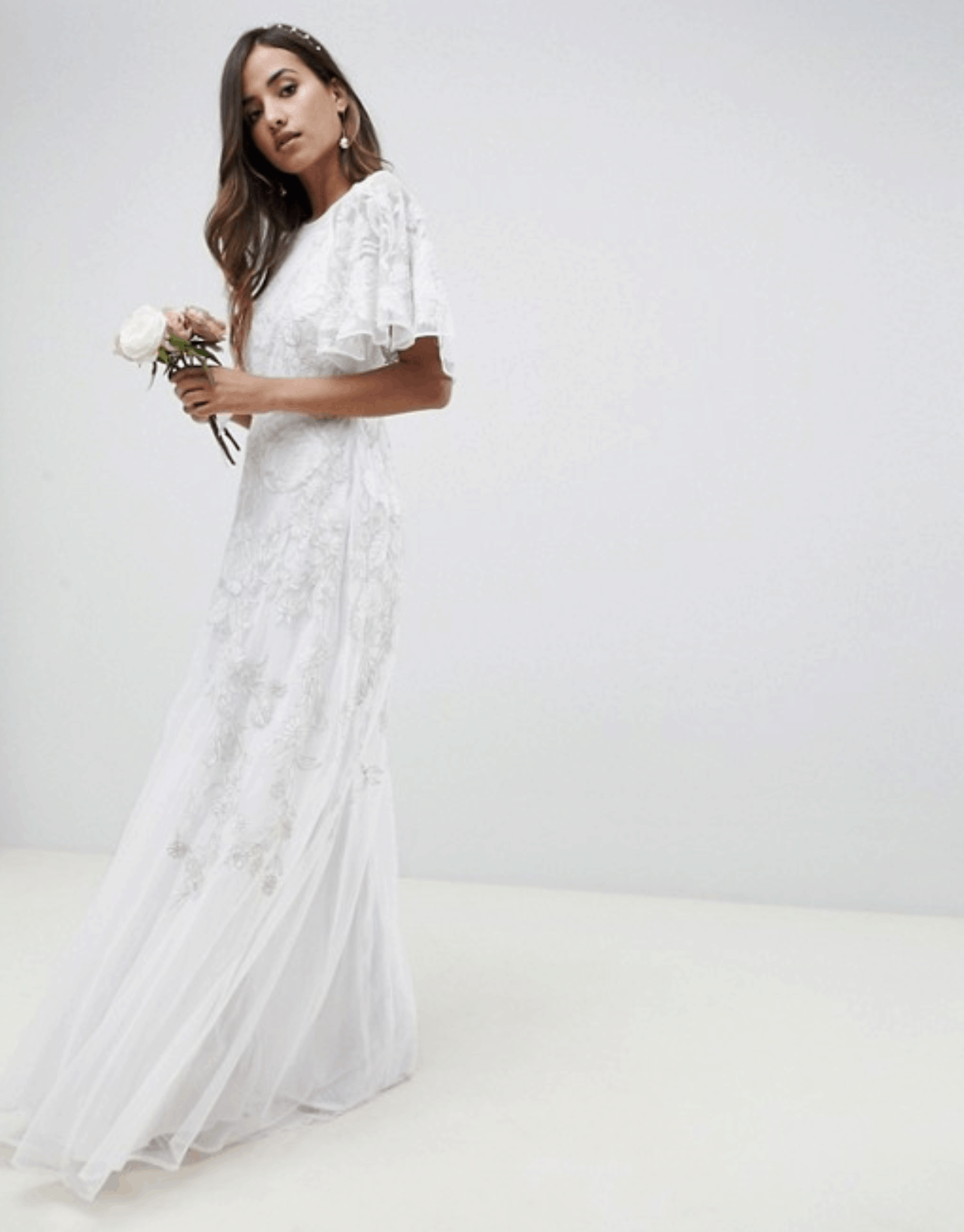 Cheap Affordable Bridal Gowns and Wedding Dress ASOS Edition Floral Applique Wedding Dresses