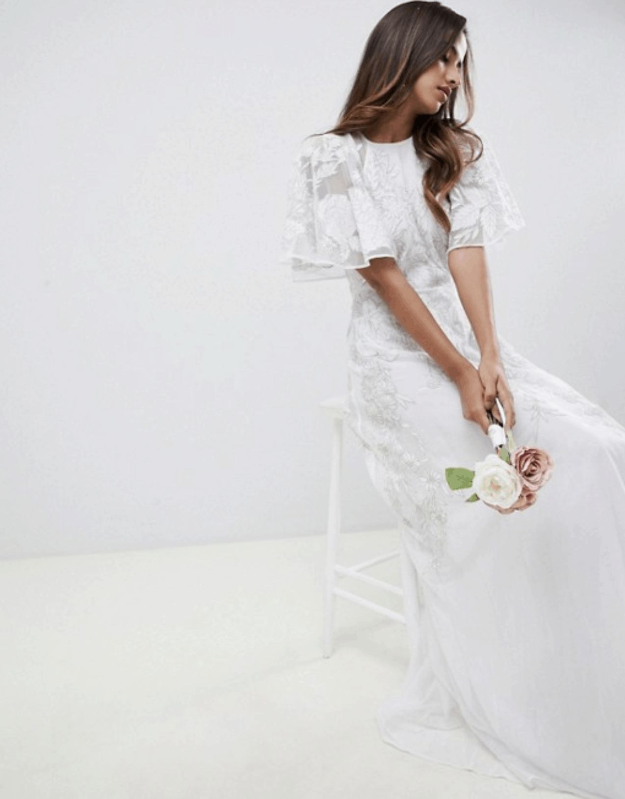 Cheap Affordable Bridal Gowns and Wedding Dresses ASOS Edition Floral Applique Wedding Dresses