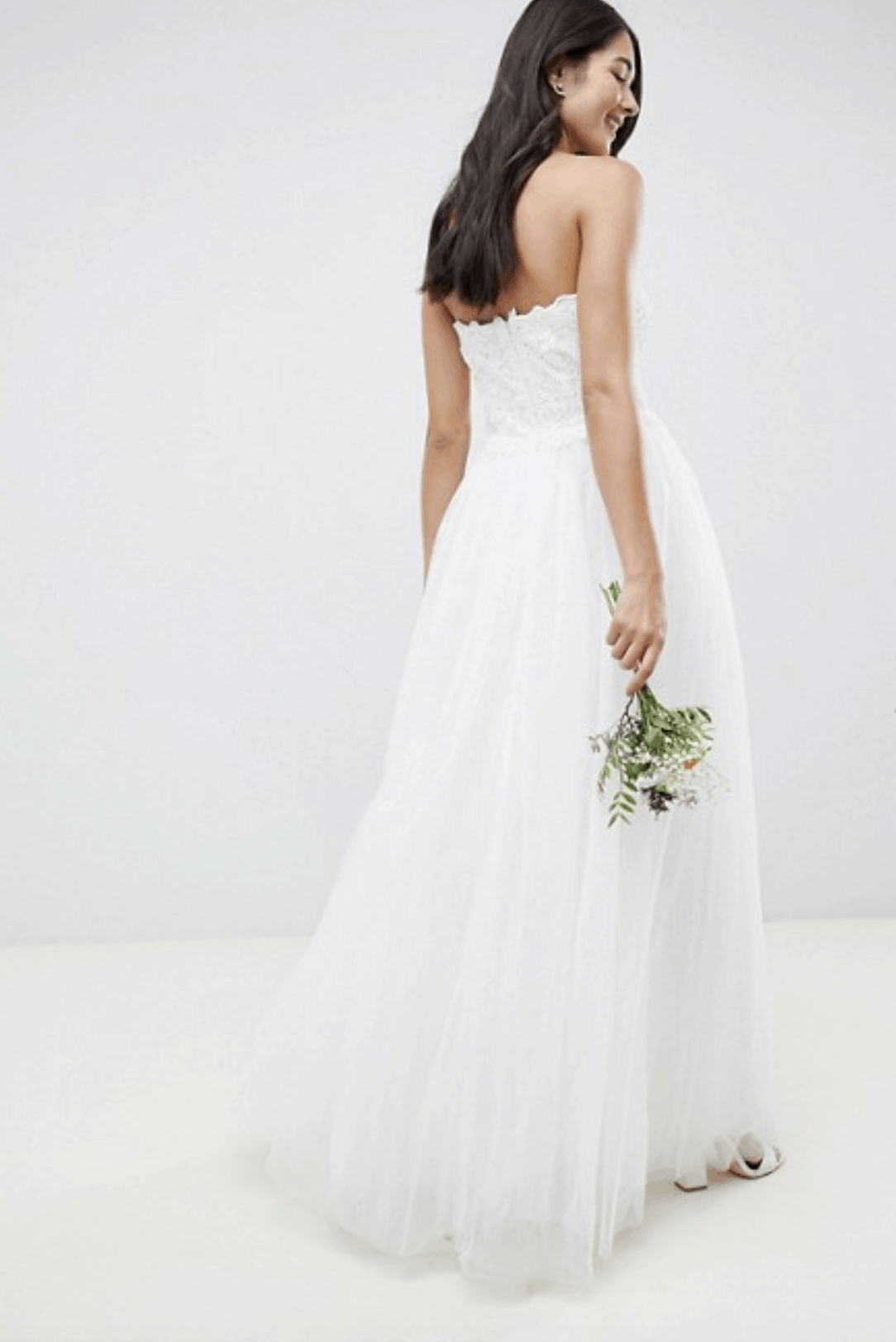 Cheap Affordable Bridal Gowns and Wedding Dresses Little Mistress Bandeau Princess Wedding Dress with Embellished Details