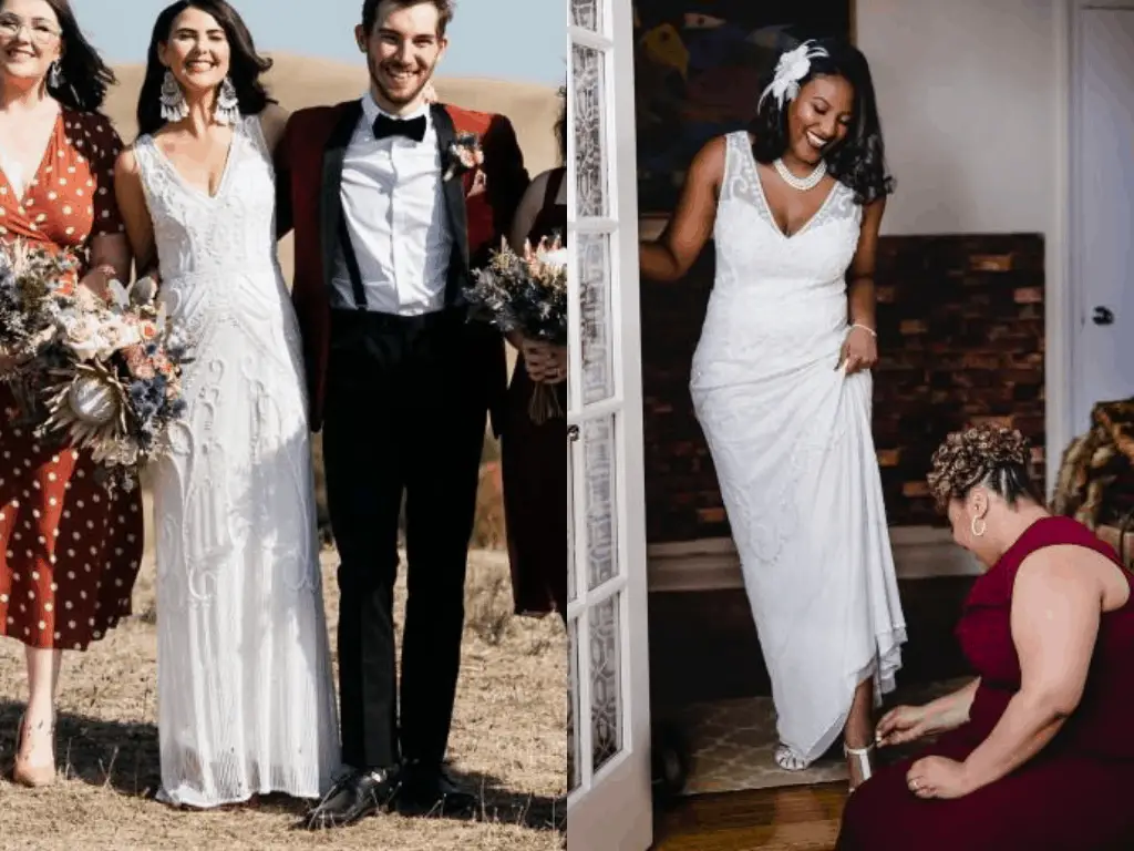 Cheap Affordable Wedding Dresses Sorrento Dress Vintage Inspired Bridal Gown Brides Tight Wedding Budget
