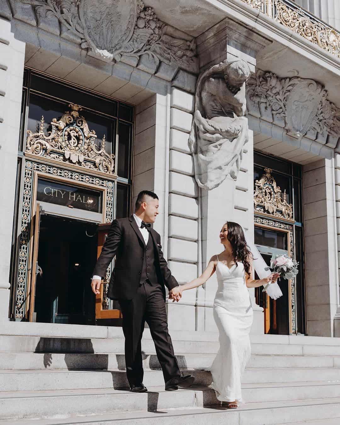 30 Prettiest City Hall Wedding Dresses 