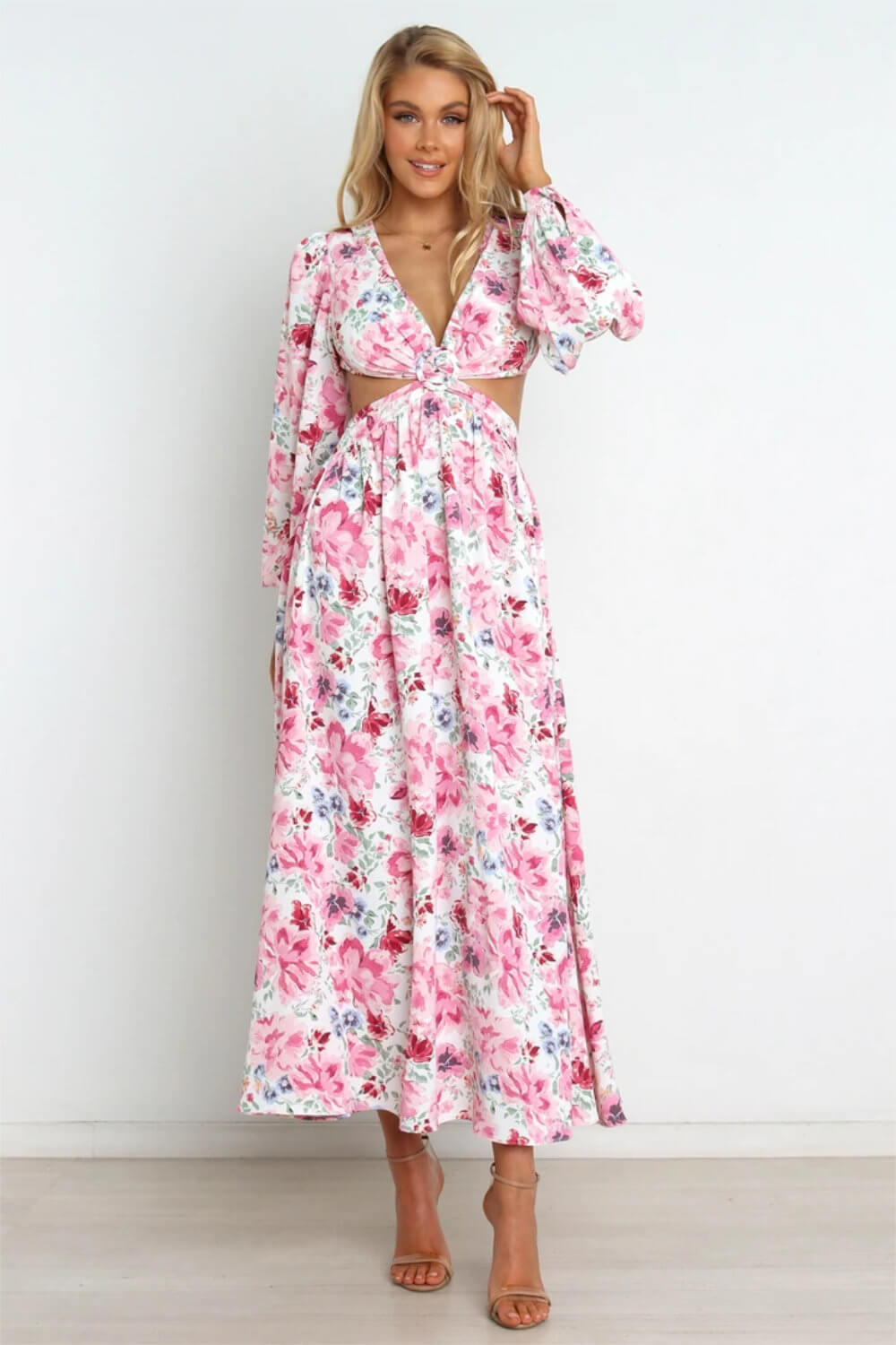 Classy Honeymoon Outfits Elegant Honeymoon Dresses Pink Floral Print Dress