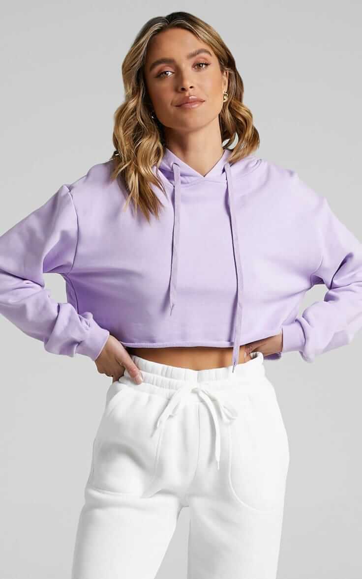 Cute Loungewear Sets for Women Work from Home Outfit Ideas Lilac Hoodie Showpo
