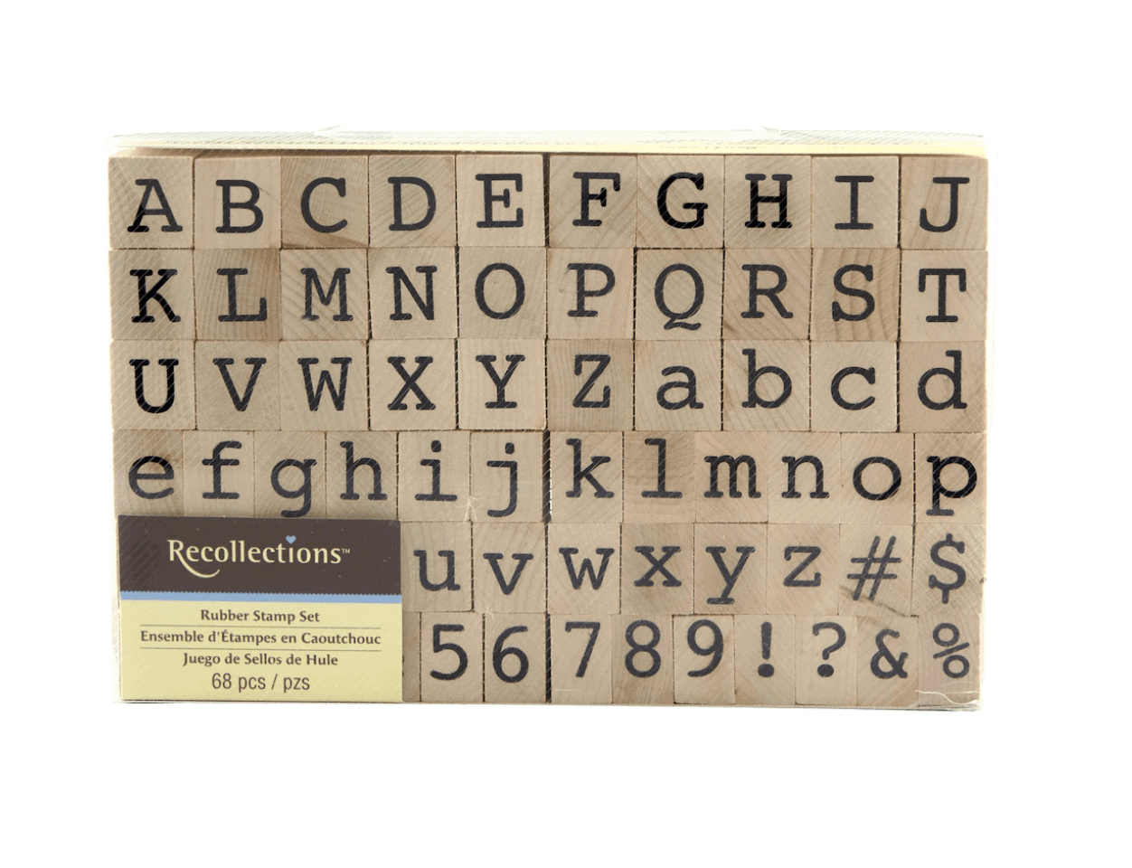 DIY Bridal Shower Gift Recollections Wood Stamp Alphabet and Numbers Set