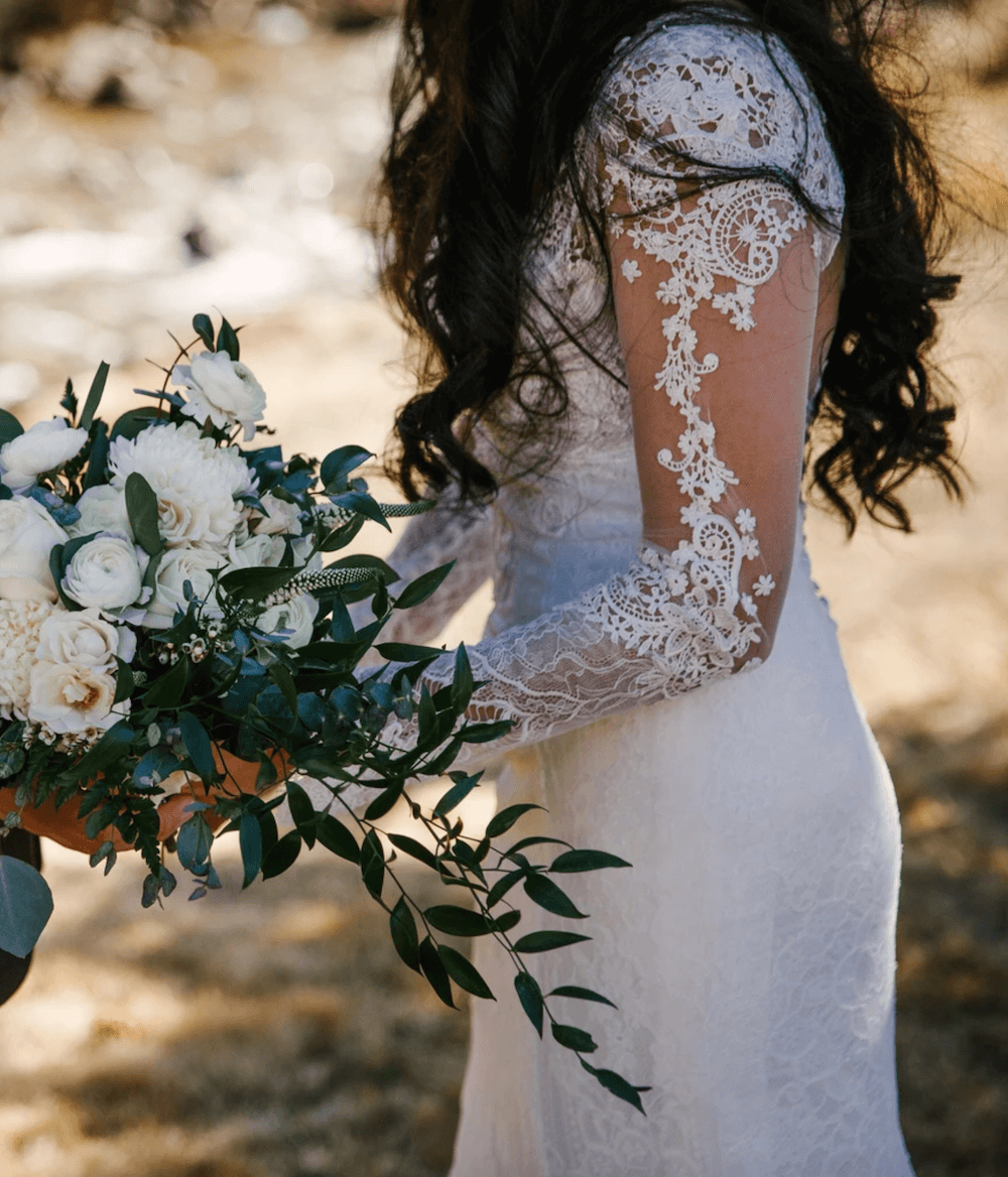 Designer Wedding Dresses Long Lace Sleeves Micaela Loren Custom Bridal Gown 2