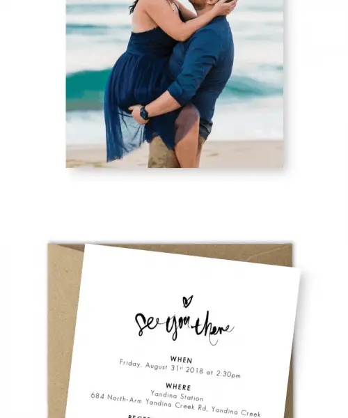Destination Beach Wedding Invitations with Photos For the Love of Stationery