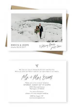 Elopement Announcements For The Love Of Stationery