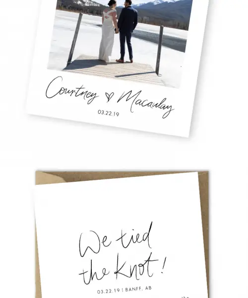 Elopement Announcement Examples Elopement Cards Wedding Announcements Photo Flow Photography For the Love of Stationery