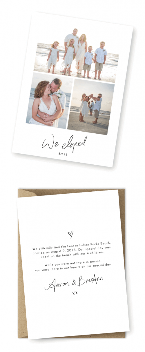 Elopement Announcements Photo Elopement Cards For the Love of Stationery Louis Ramero Cherished Ceremonies