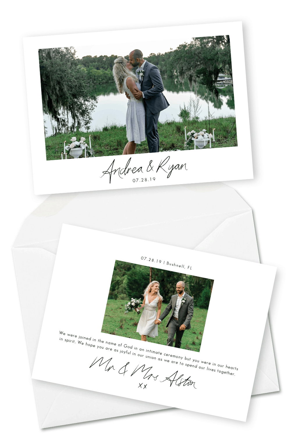 Elopement Announcements Photo Wedding Invitations For the Love of Stationery Moonman Productions