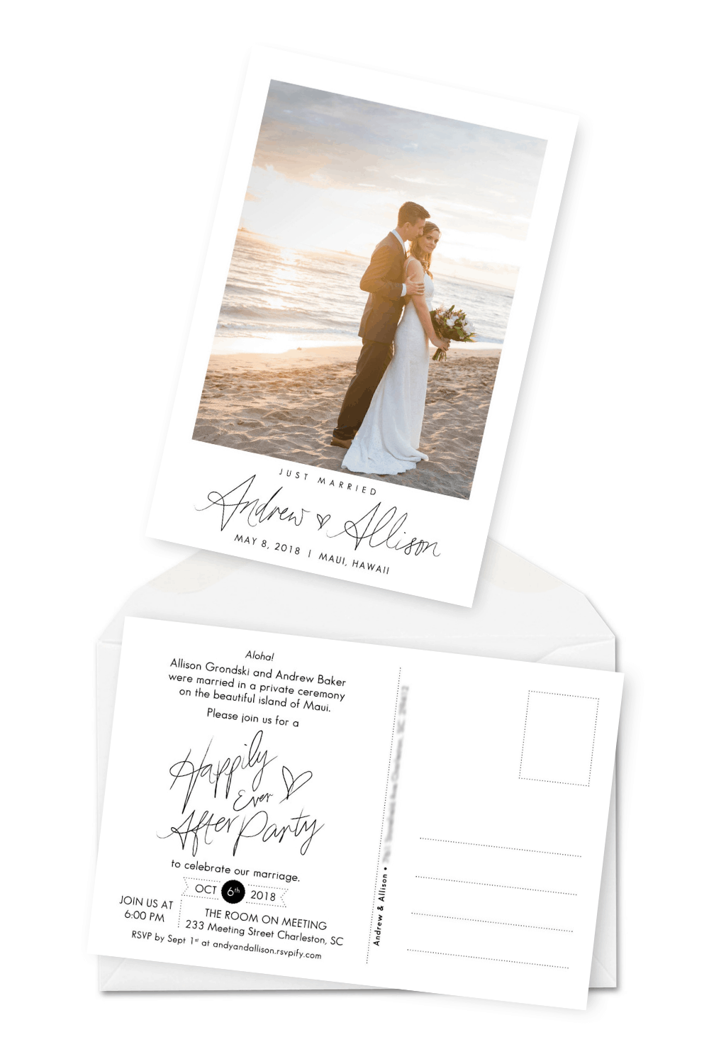 Elopement Packages Elopement Announcements Wedding Party Reception Invitations For the Love of Stationery
