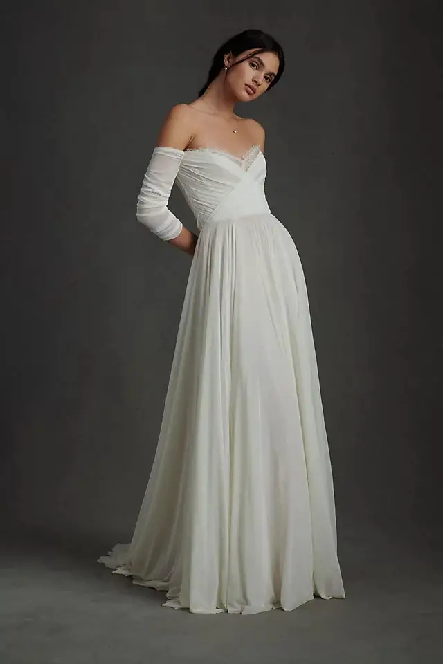 Elopement Wedding Dress Ideas Bridal Dresses for Eloping Wtoo by Watters Miles Gown 5