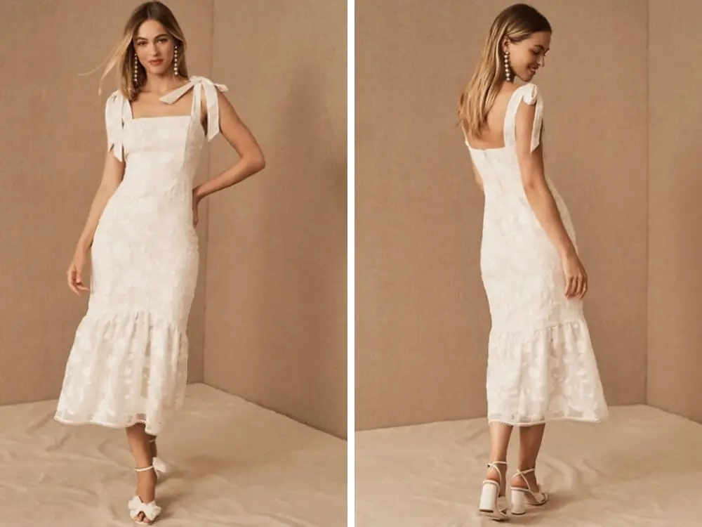 Embroidered Floral Wedding Dresses Online Midi Dress BHLDN Mestiza Clara Dress