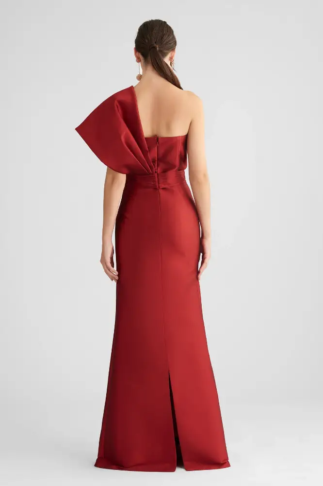 Flattering Mother of the Bride Dresses One Shoulder Sachin and Babi Hannah Gown Ruby 3