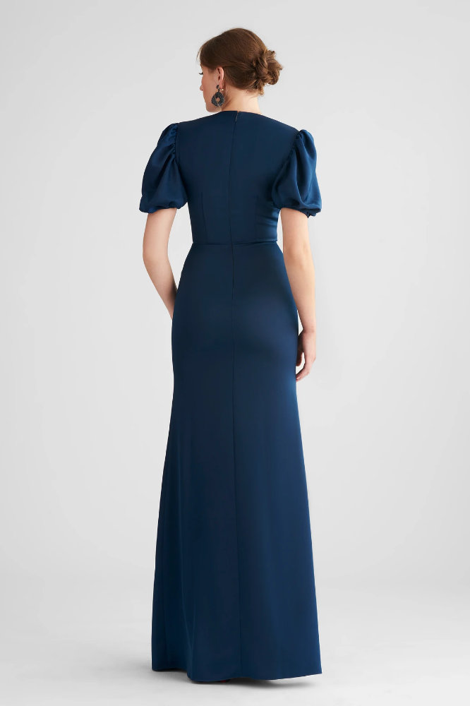Flattering Mother of the Bride Dresses Sleek Sleeve Sachin and Babi Kayla Gown Midnight 3