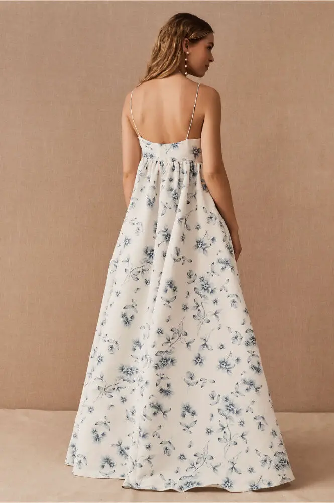 Floral Bridesmaid Dresses Online Blue Floral Print Bridesmaid Dresses Sachin & Babi Palmer Dress 3