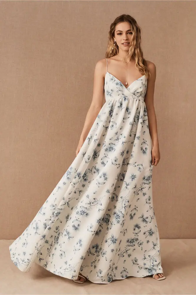 Floral Bridesmaid Dresses Online Blue Floral Print Bridesmaid Dresses Sachin & Babi Palmer Dress
