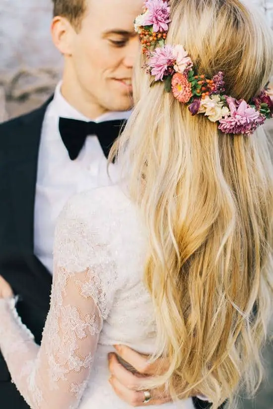 Gorgeous Flower Crown for Your Boho Wedding Floral Wedding Ideas