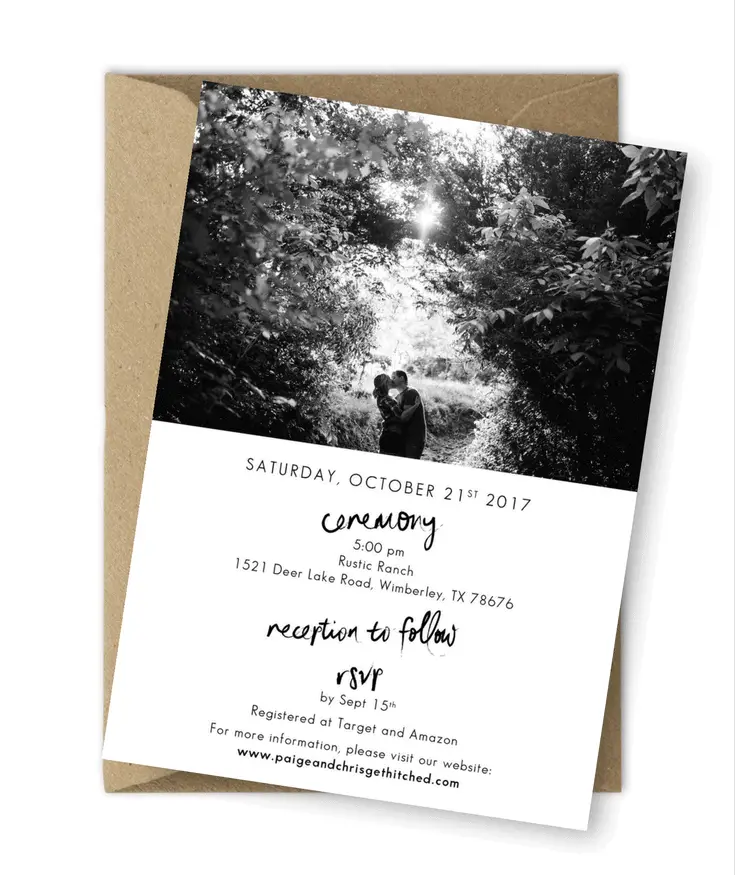 Hand Lettering Photo Wedding Invitations For the Love of Stationery Shelley Elena Photography