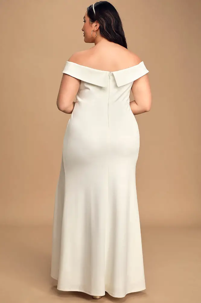 Inexpensive Plus Size Wedding Dresses Online Off Shoulder Wedding Dresses Lulus