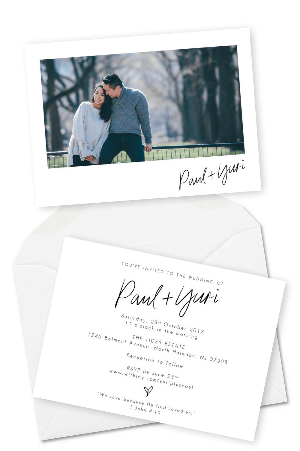 Minimalistic Simple Wedding Invitations For the Love of Stationery