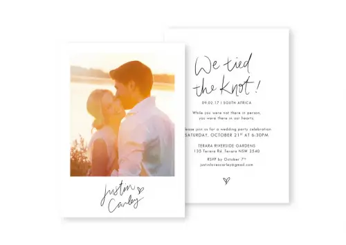 Elopement Wedding Announcement Cards | Elopement Cards Online