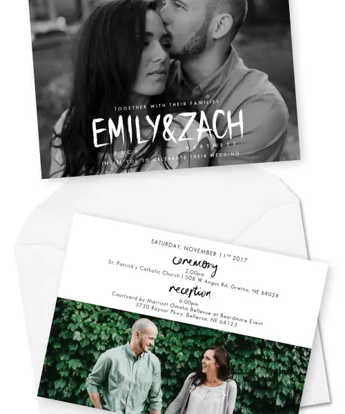 Most Gorgeous Photo Wedding Invitations The Mullers Photo Co For the Love of Stationery