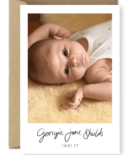 Personalised Baby Thank You Cards Postcard Birth Announcements