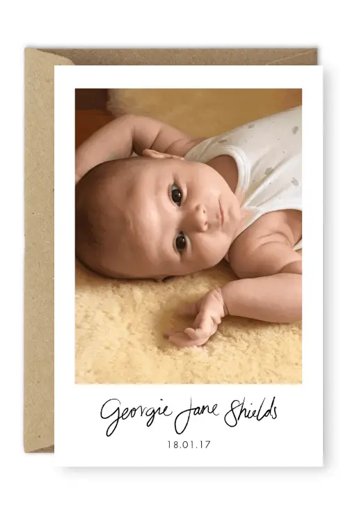 Personalised Baby Thank You Cards Postcard Birth Announcements