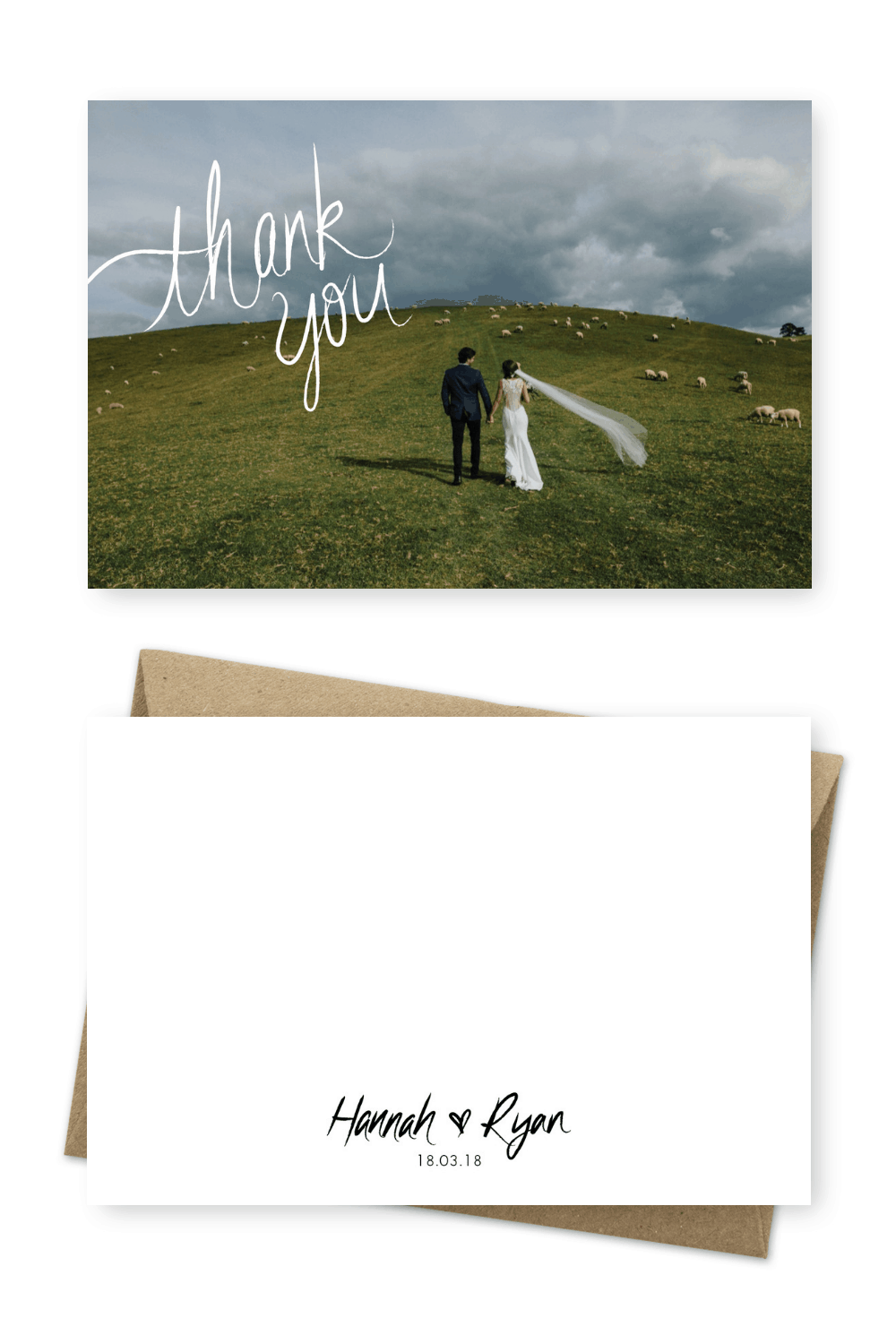 Personalised Wedding Photo Thank You Cards Online Custom For the Love of Stationery Justin Aitken Photography
