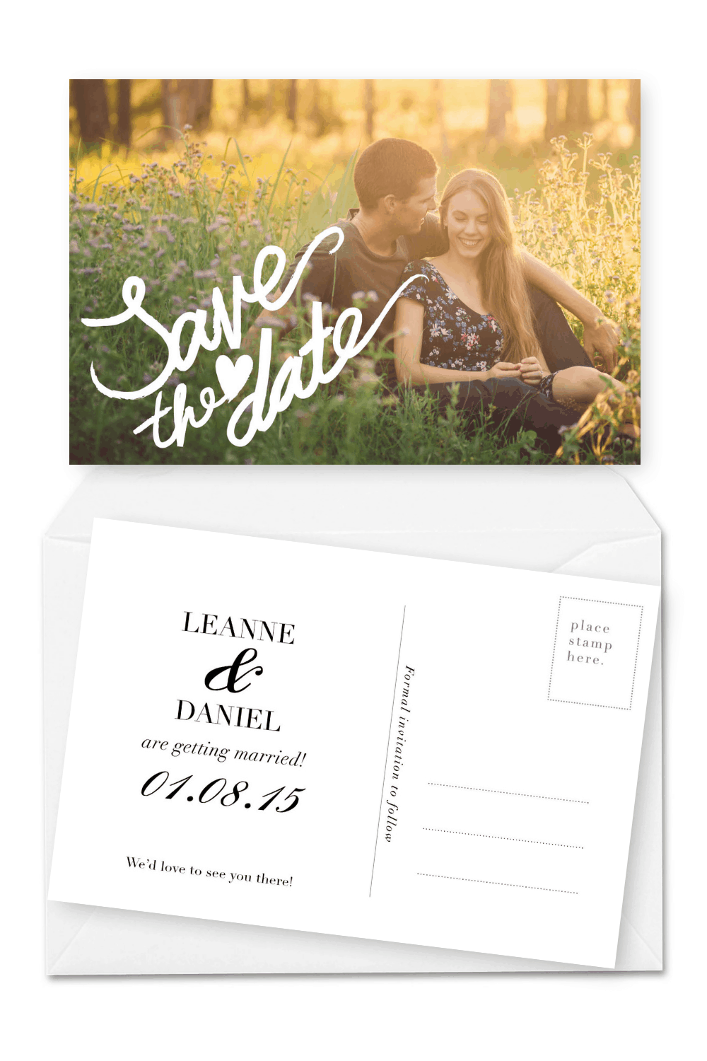 Photo Save the Date Postcard Sydney Australia For the Love of Stationery 2