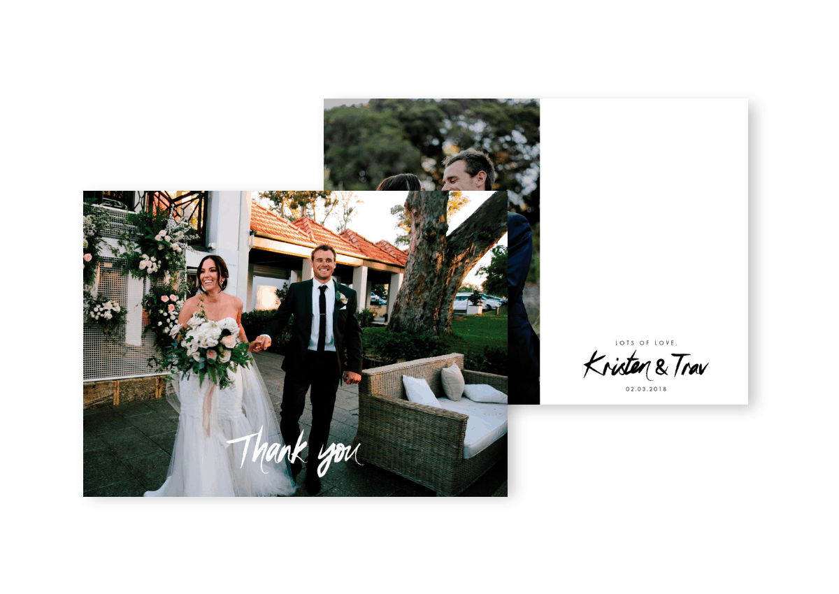 Photo Wedding Thank You Cards Sydney Australia For the Love of Stationery