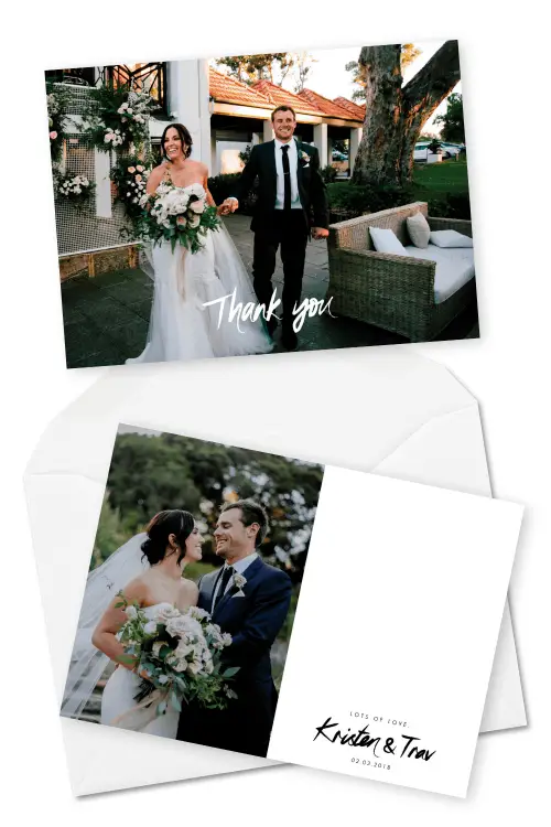 Photo Wedding Thank You Cards Sydney Australia For the Love of Stationery